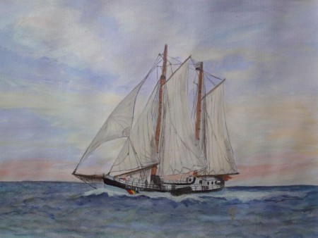 Beluga II 30cm x 40cm auf Papier "frei nach Foto"